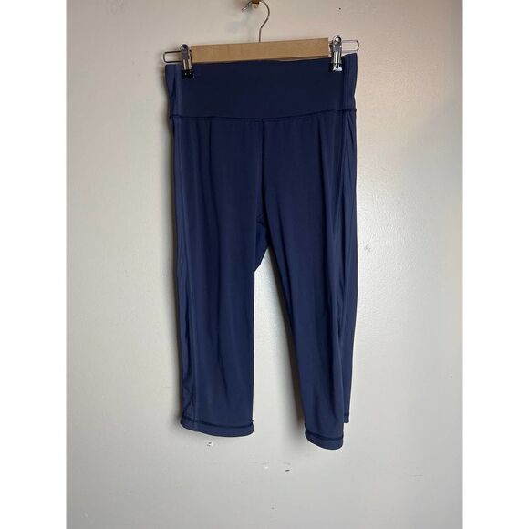 Lululemon Squad Goals Crop (17") Midnight Navy Sz. 6 - Picture 3 of 7